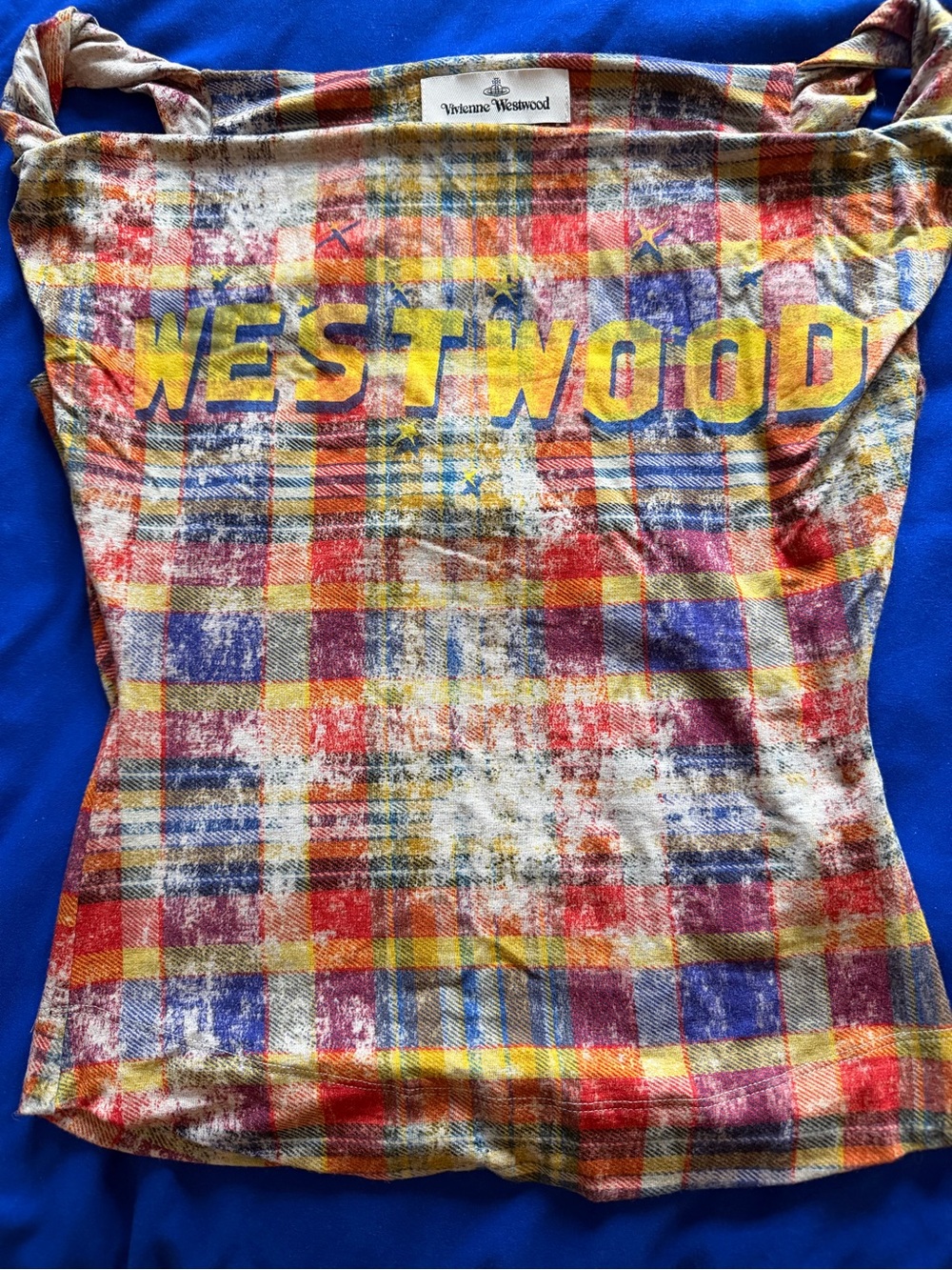 Vivienne Westwood Multicolor Tartan Plaid Top with Label